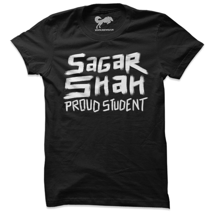 Sagar Shah Proud Student (Black) - T-shirt